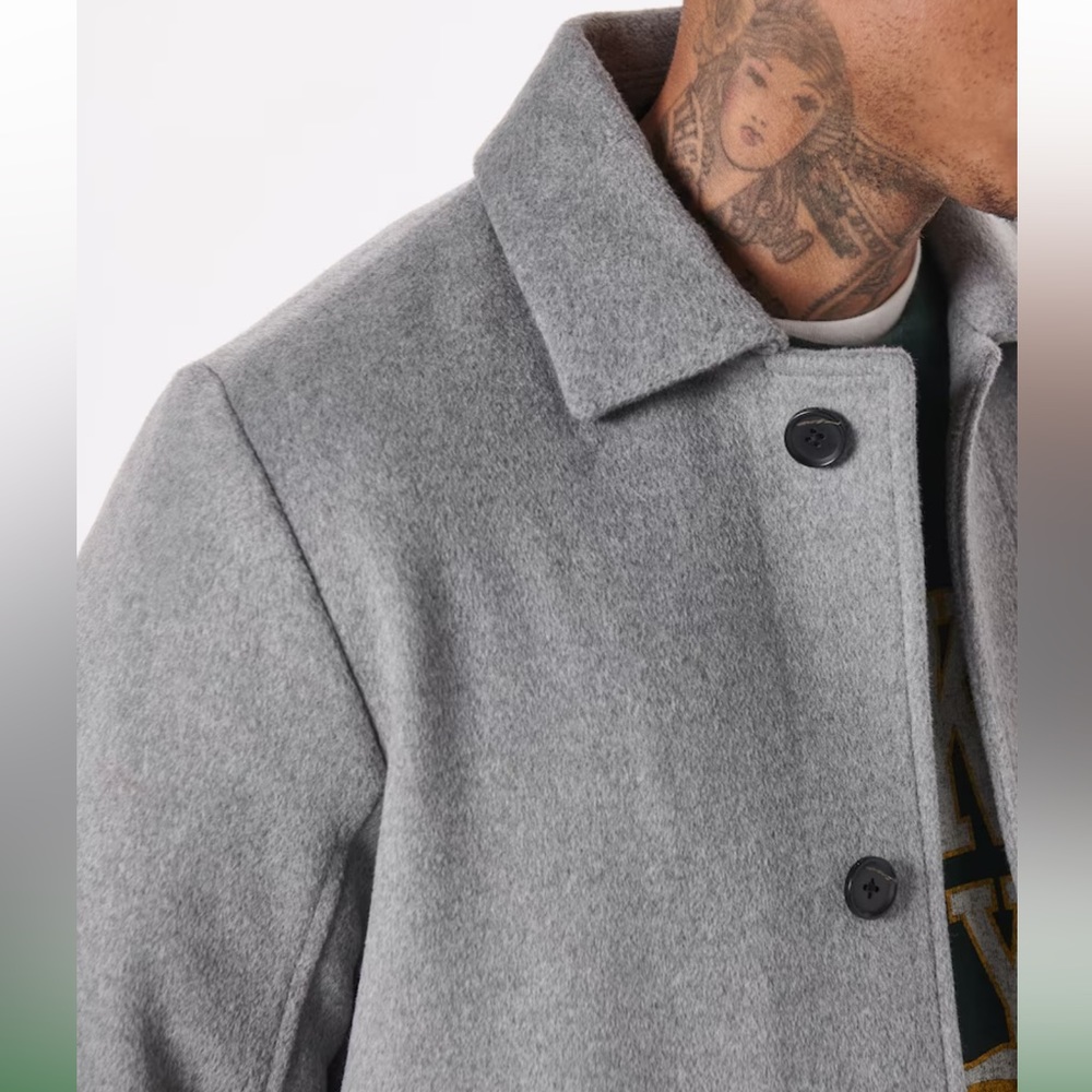 Abercrombie Wool-Blend Mac Coat - Picture 6 of 8